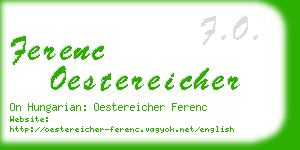 ferenc oestereicher business card